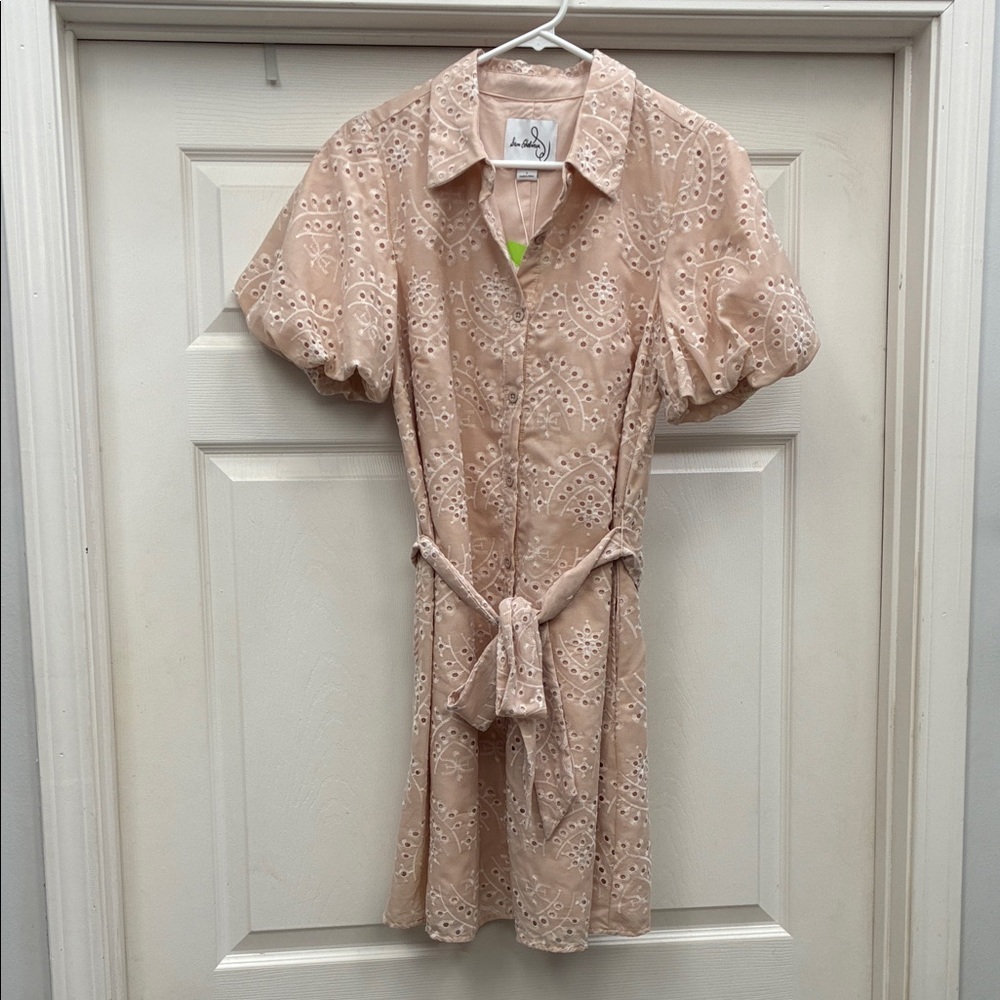 Sam Edelman Blush Eyelet Shirt Dress